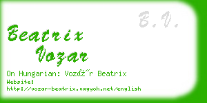 beatrix vozar business card